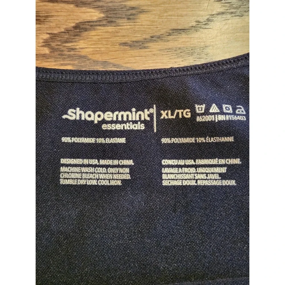 NWT Shapermint Essentials All Day Every Day Scoop Neck Cami XL Black‎ Shapewear